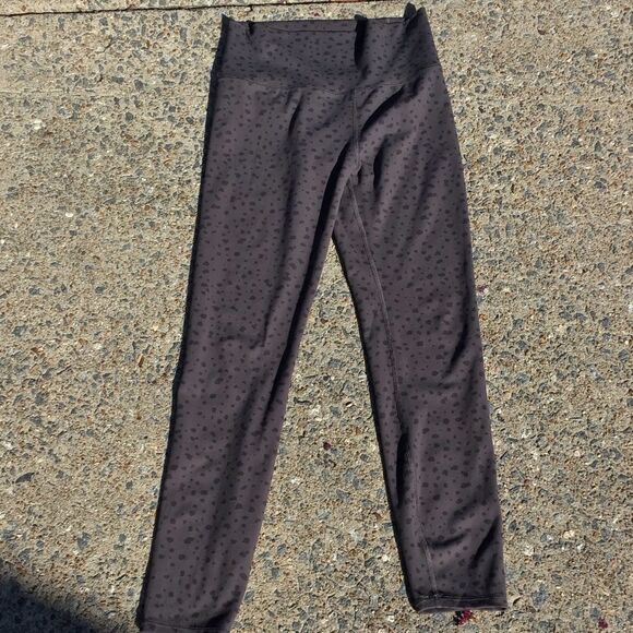 VUORI Leggings Gray Elm Dot Studio Seamless Moisture Wicking Gym - Picture 5 of 9